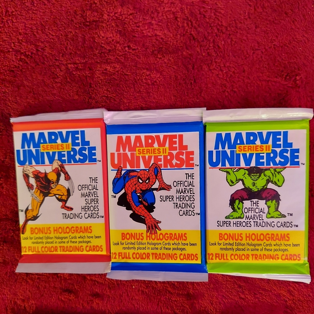 3 packs of marvel series 2 sealed combo